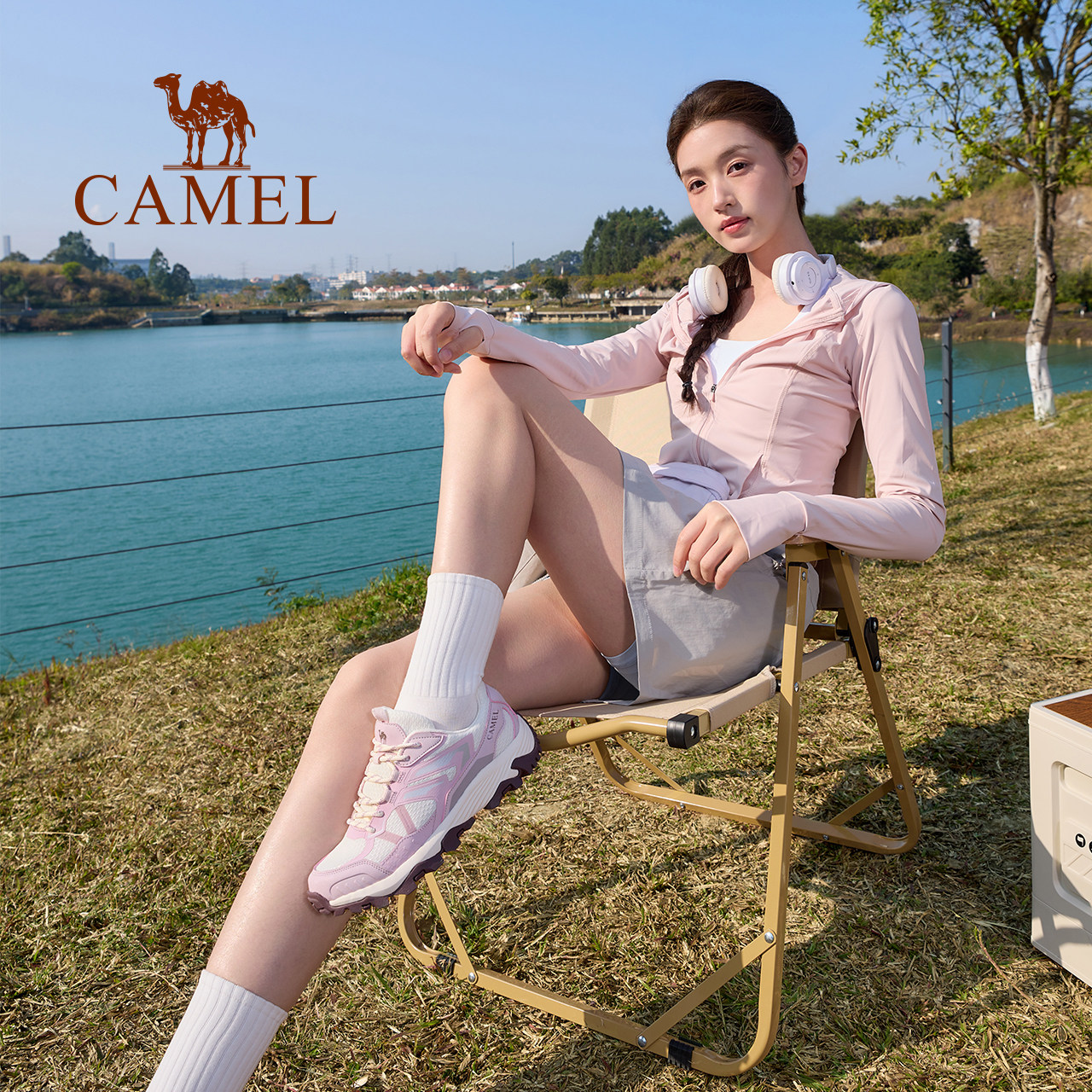 骆驼登山鞋女士2026夏季新款女鞋厚底徒步防滑户外透气运动男鞋子