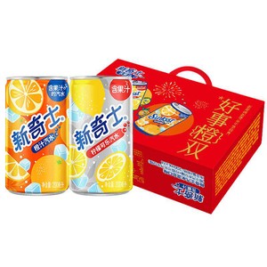 屈臣氏新奇士汽水好事橙双（橙汁12+柠檬可乐12）送礼盒喜宴订婚