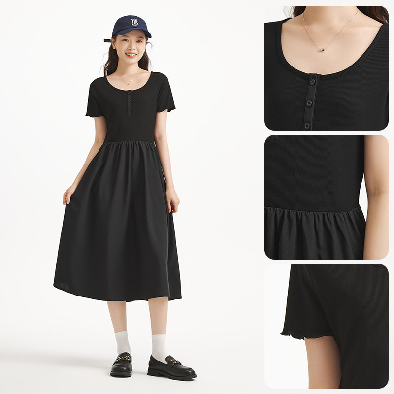 【连衣裙清仓】热风夏季女士针织背心连衣裙碎花连衣裙牛仔裙