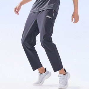 Jeep吉普冰丝休闲裤男宽松直筒夏季薄款抗皱透气弹力速干运动长裤