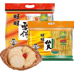 旺旺仙贝雪饼综合装膨化零食400g*2袋礼包食品办公室小吃甜点