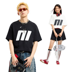 【重磅】美特斯邦威T恤男女同款夏户外宽松休闲情侣纯棉短袖男