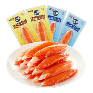 【真蟹肉添加】盐津铺子松叶手撕蟹柳棒蟹肉棒蟹腿棒低脂零食解馋