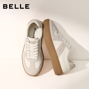 张凌赫同款百丽女鞋散文诗芭蕾德训鞋休闲新款网面小白鞋子B0992