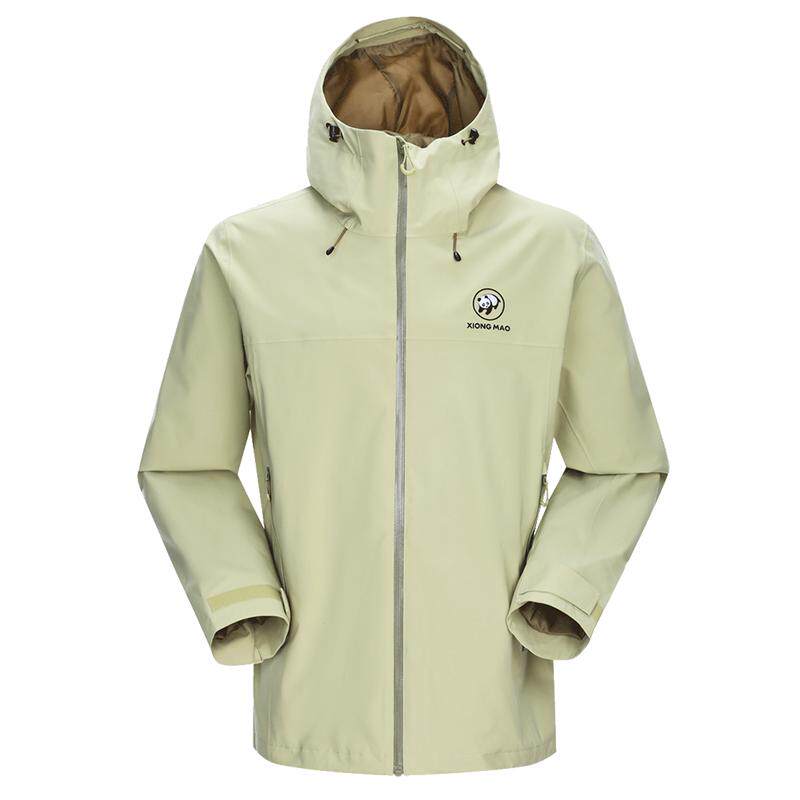 骆驼户外熊猫冲锋衣女款2026年春夏防风防水户外徒步登山服外套男