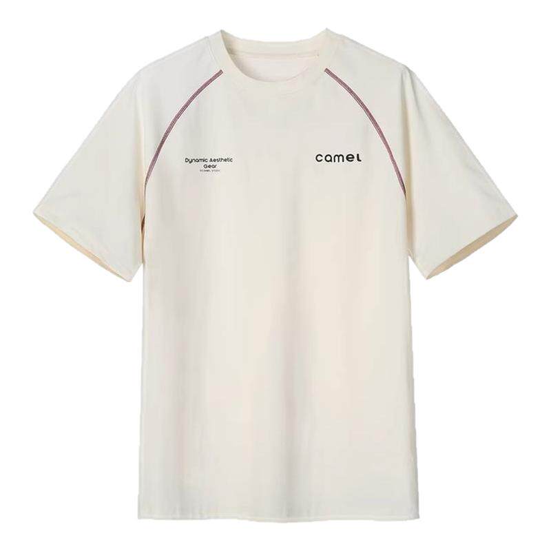 骆驼速干T神运动t恤速干短袖男款夏季抗菌冰感撞色吸湿哈苏线上衣 79.52元
