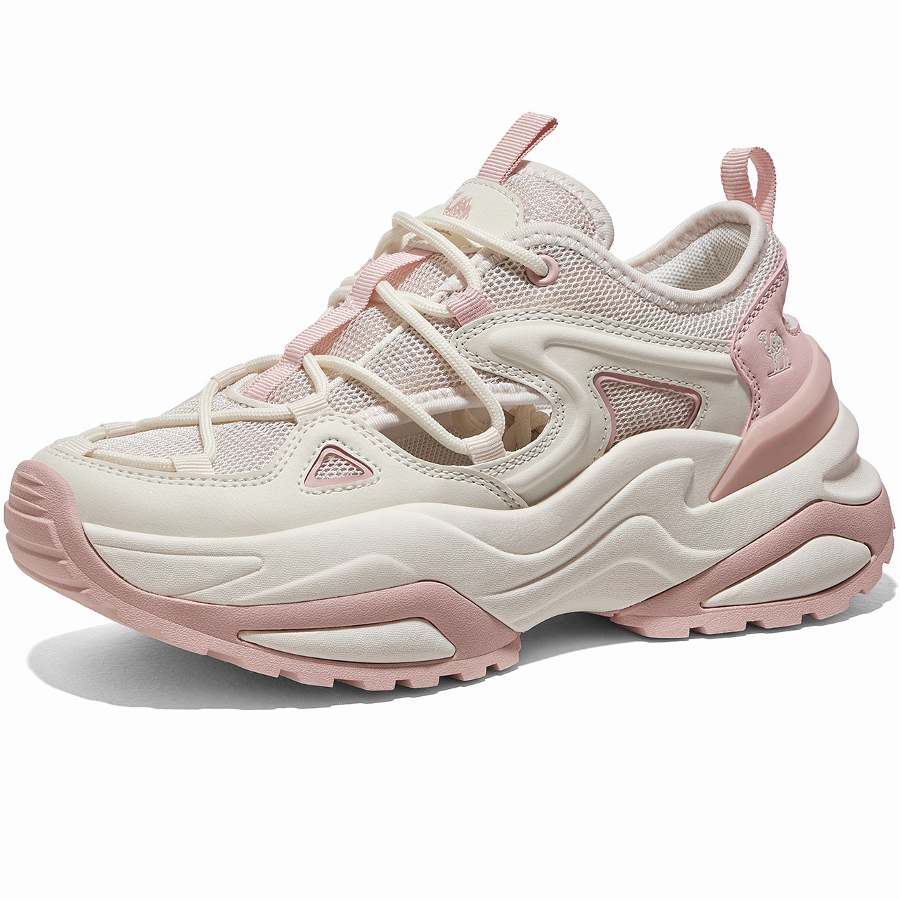 骆驼户外休闲鞋2025春季新款透气镂空运动老爹鞋时尚复古百搭女鞋