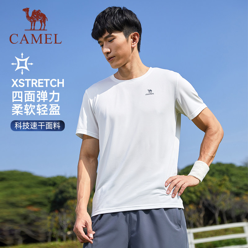骆驼跑步T神运动速干t恤男2026夏季新款圆领透气户外速干衣短袖女