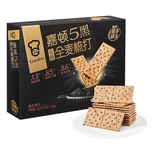 嘉顿5黑全麦梳打饼干216g苏打饼干低糖21谷物休闲下午茶网红零食