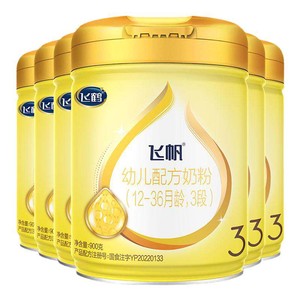 【专利OPO促吸收】飞鹤飞帆三段(1-3岁)婴幼儿配方牛奶粉900g*6罐