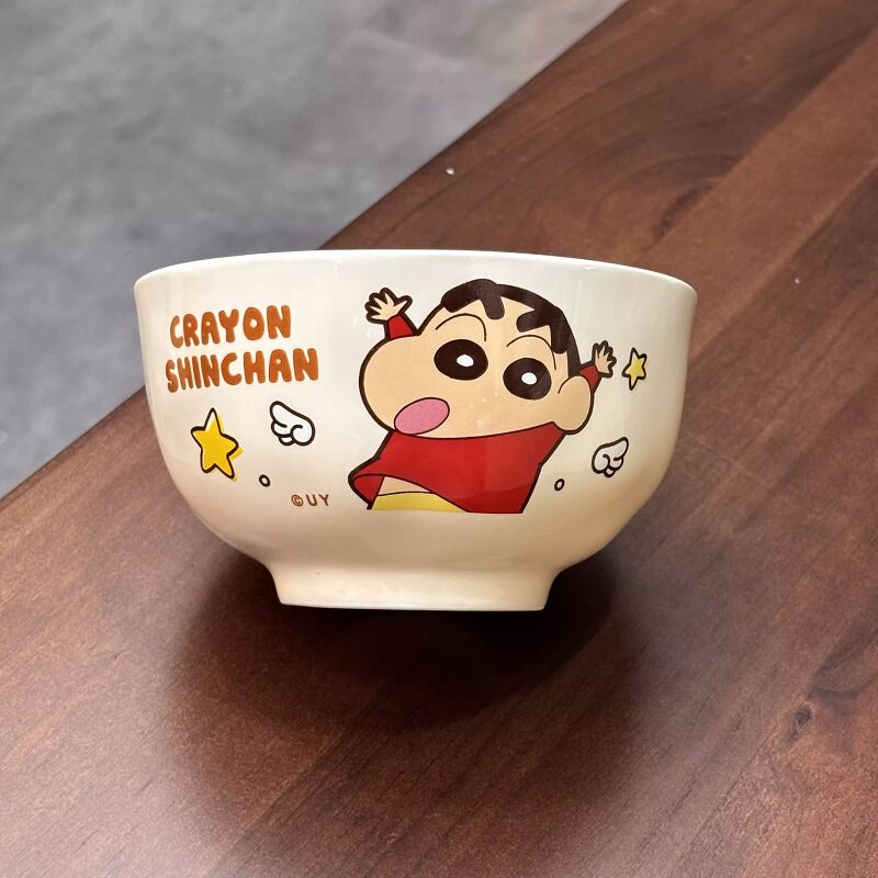 蜡笔小新陶瓷饭碗家用儿童碗可爱餐具个人专用碗具筷汤碗套装面碗 10.9元
