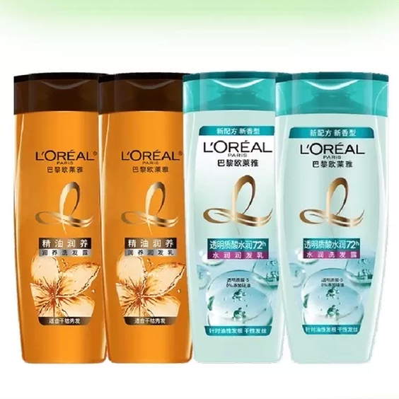 款式随机介意慎选欧莱雅洗发露润发乳随机100ml*4 15.9元