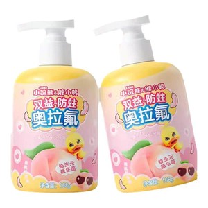 小浣熊儿童牙膏益生菌牙膏3-6-12岁含氟防蛀护齿宝宝学生牙膏龋齿