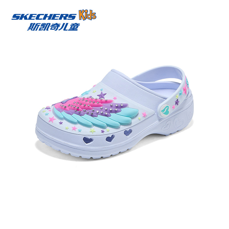 Skechers斯凯奇儿童洞洞鞋卡通可爱公主凉鞋女童夏季软底透气拖鞋 179元
