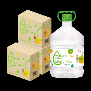 屈臣氏饮用水蒸馏8L*6桶整箱装家庭桶装敷脸护肤泡茶泡奶非矿泉水