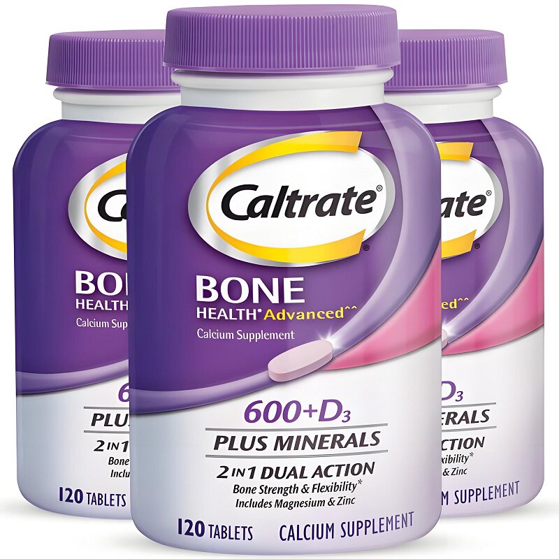 【囤货装】钙尔奇进口男女中老年补钙片维生素d3韧骨紫钙120粒*3 283.64元