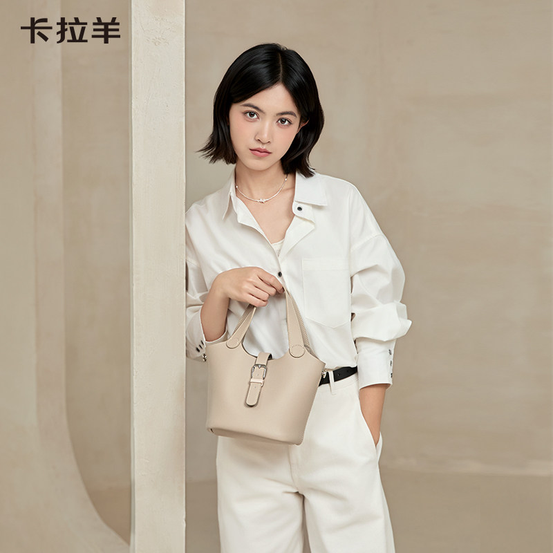 【卡拉羊x独白】超轻大容量水桶包时尚简约百搭女包通勤防泼水 119元