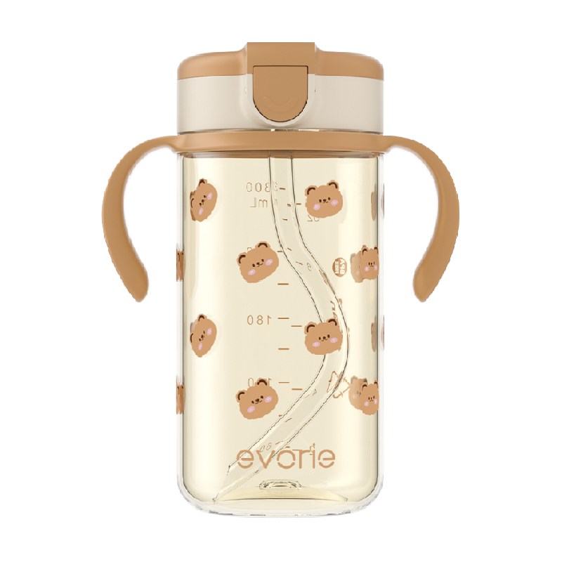 爱得利吸管杯宝宝学饮杯1岁以上婴幼儿童耐摔tritan直饮水杯 64.15元