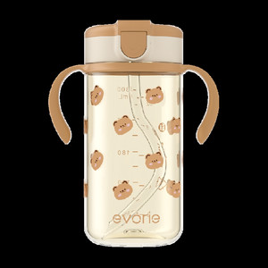 爱得利吸管杯宝宝学饮杯1岁以上婴幼儿童耐摔tritan直饮水杯