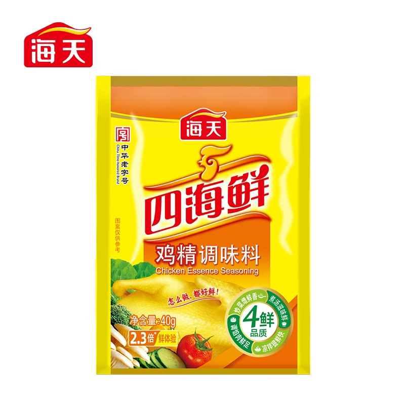 海天四海鲜鸡精100g袋装家用调味料商用味精厨房提鲜增味高汤 13.8元