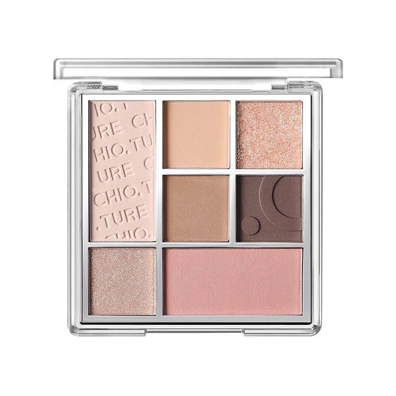 稚优泉七色眼影盘面部综合盘日常淡妆高光腮红修容一体盘三合一 35.9元