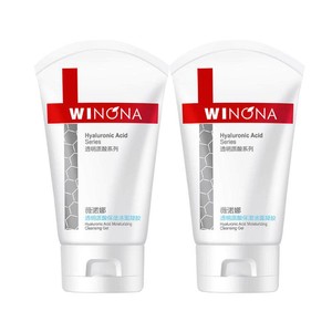 薇诺娜透明质酸保湿修护洁面凝胶80g*2支温和洗面奶舒缓敏感肌