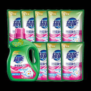 【下拉享优惠】超能双离子洗衣液超值11斤衣物焕新护色天然椰油
