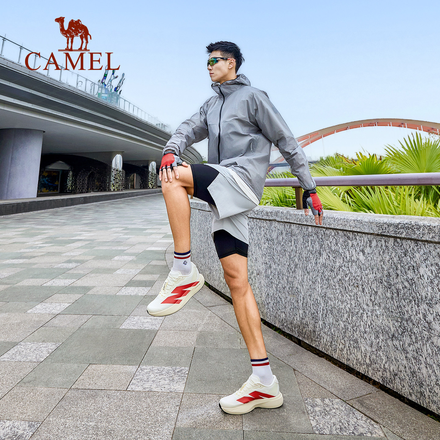 骆驼碳5K户外碳板运动鞋轻便网面透气跑步鞋防滑健身训练鞋慢跑鞋 259元