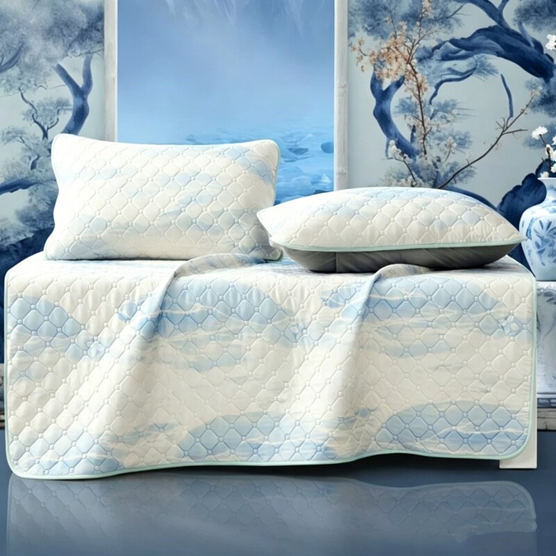 富安娜乳胶凉席可水洗床褥垫凉席床垫夏季透气凉感学生宿舍软席子 199元
