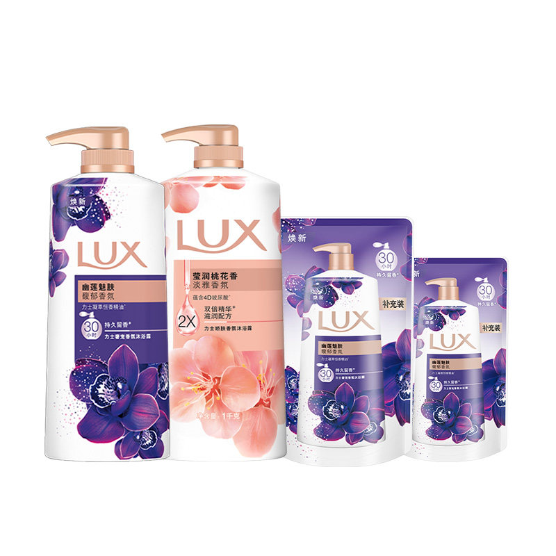 LUX/力士幽莲桃花沐浴露2600g留香 54元