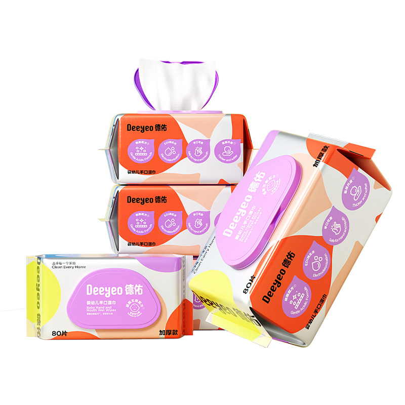 德佑婴儿湿巾宝宝湿纸巾婴幼儿手口专用儿童新生宝宝家用官方正品 27.48元