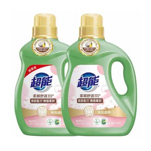 超能植翠柔顺舒适洗衣液2.5kg*2天然椰油亲肤配方棉感柔软依兰香
