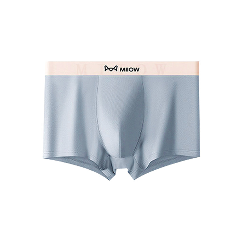 猫人纯棉男士平角内裤10A抑菌透气吸汗舒适大码四角裤衩撞色腰头 19.91元