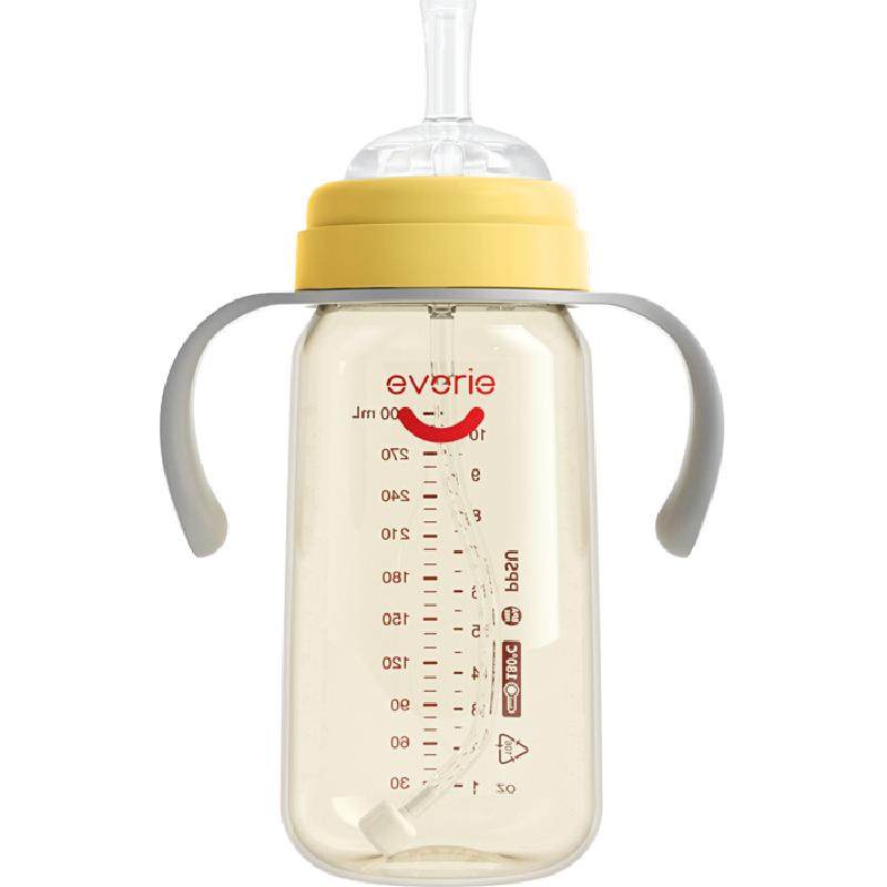 爱得利PPSU吸嘴奶瓶大宝宝12个月断奶学饮奶瓶一岁以上喝奶喝水杯 69元