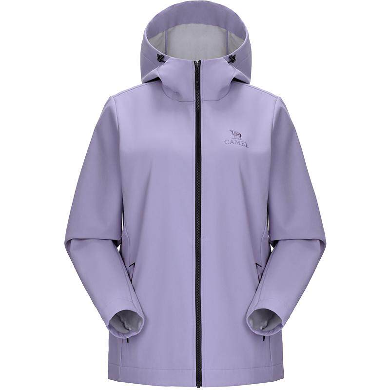 骆驼户外软壳衣女春季防风防水外套薄绒抗静电夹克休闲衣登山服男 269元