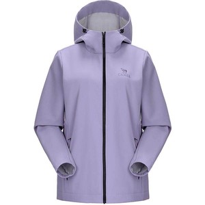 骆驼户外软壳衣女春季防风防水外套薄绒抗静电夹克休闲衣登山服男