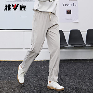 雅鹿新款夏季男款速干休闲裤丝滑垂顺免烫抗皱透气不闷直筒长裤