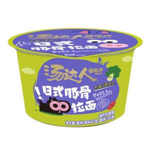 统一汤达人日式豚骨拉面迷你杯mini42g*18杯/箱速食方便面