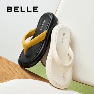 百丽夹脚趾罗马凉拖鞋女夏季新款可外穿人字拖鞋子3R3E1BT5