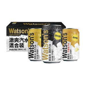 【品牌金不可用】屈臣氏苏打迷你罐混合口味激爽版气泡水碳酸饮料