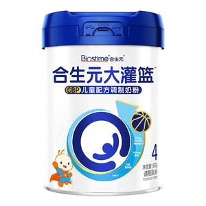 【官方】合生元大灌篮CBP儿童成长奶粉赖氨酸高钙3-15岁儿童补钙