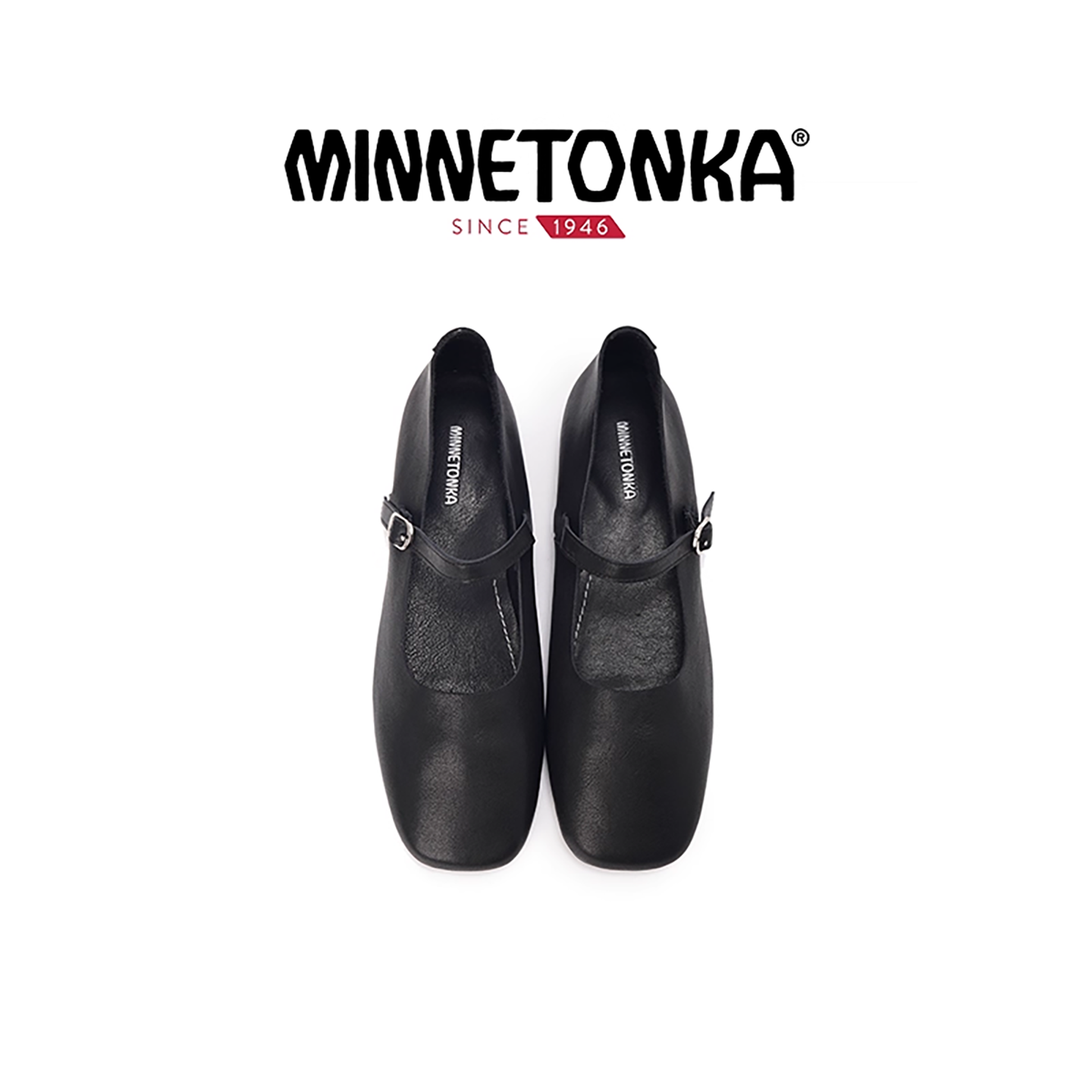 MINNETONKA/迷你唐卡新款方头一字扣玛丽珍鞋复古平底女鞋休闲鞋 543.02元
