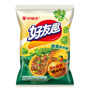 好丽友好友趣薯片韩国泡菜见手青香菜塔可味好有趣休闲解馋零食