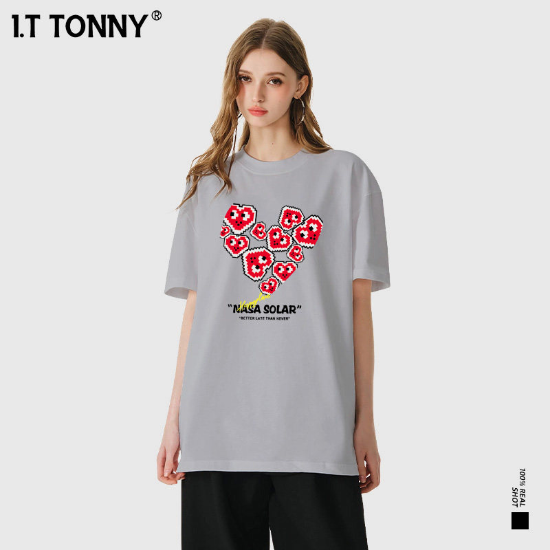 潮牌I.T TONNY官方重磅潮流时尚新品印花街头风情侣短袖T恤TH 59.7元
