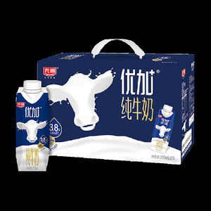 光明优加3.8蛋白梦幻盖纯牛奶250ml*10盒