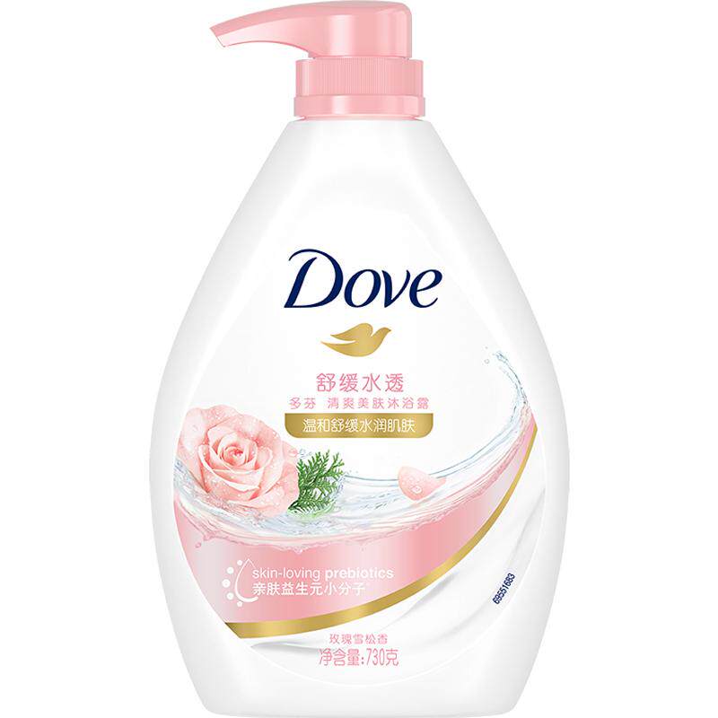 Dove/多芬舒缓水透沐浴露清爽美肤温和滋养玫瑰香氛持久留香 24元