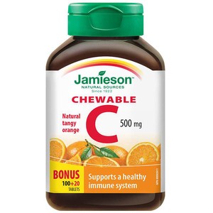 【自营】Jamieson/健美生高含量加拿大进口维生素c咀嚼片120粒VC