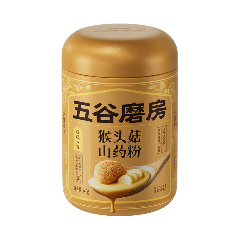 五谷磨房猴头菇山药粉茯苓淮山粉益生菌营养脾胃健康早餐饱腹米糊 49.9元