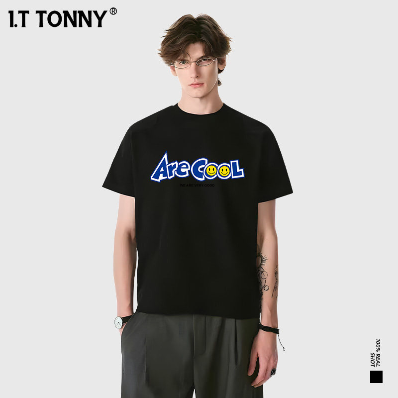 潮牌I.T TONNY官方情侣出街美式复古高街短袖夏季新款男女同款Y 59.7元