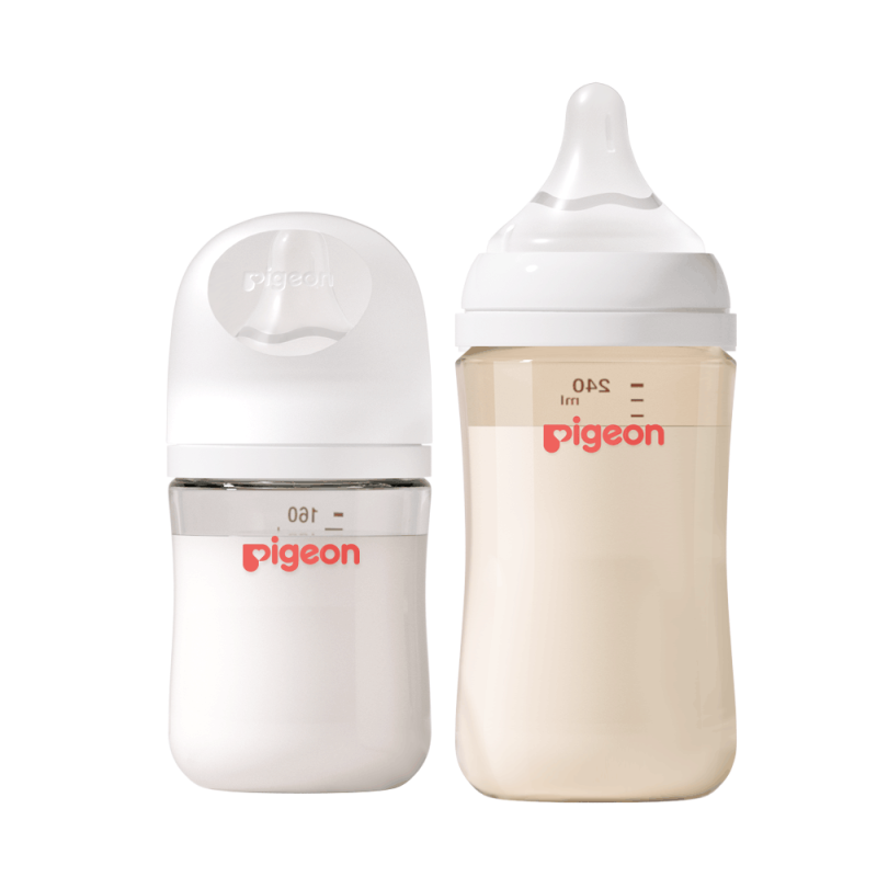 Pigeon贝亲婴儿宽口径玻璃奶瓶160mL+ppsu奶瓶240mL组套新生0-6M